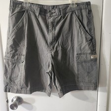 Wrangler Cargo Shorts Mens Size 38 Dark Gray Relaxed Fit Vintage Y2k