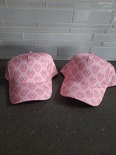 2 New Disney Minnie Mouse Baseball Flower Cap Hat Turquoise Berkshire Hook Loop