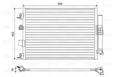 Valeo 814161 Condenser, Air Conditioning for Ford