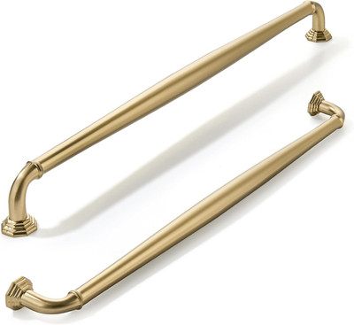 Elegant Brushed Brass Cabinet Pulls - 5 Pack 12'' Heavy Duty Gold Handles