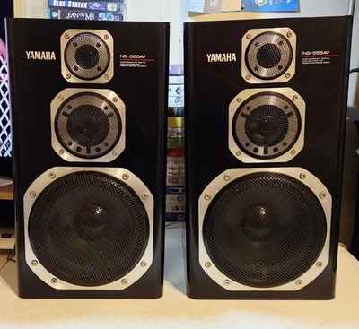 Vintage Yamaha NS-555AV 3-Way Natural Sound Speakers (Pair) – Tested & Working - Image 1 of 4