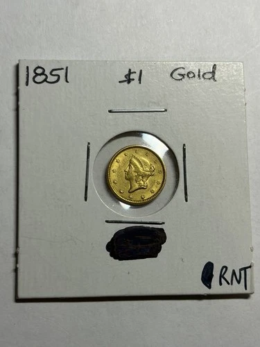 1851 Gold Liberty Head Dollar Type 1 Nice AU/UNC Better Date