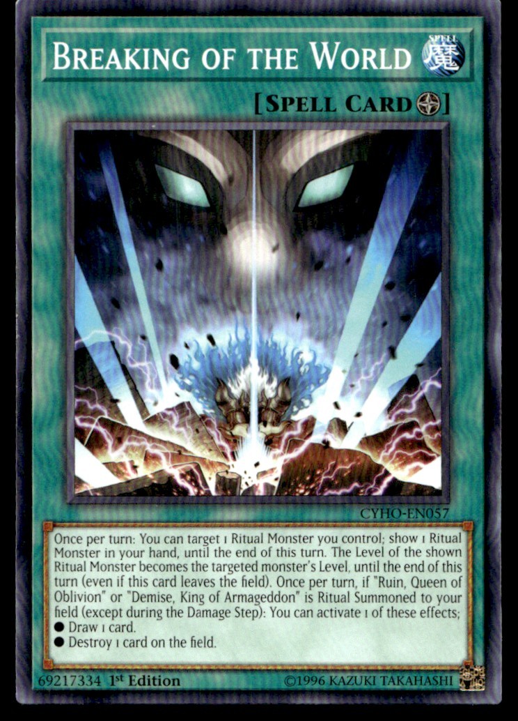 Breaking of the World Cybernetic Horizon CYHO-EN057 MP YuGiOh TCG | Buy 3 Get 5 