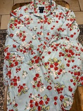 Vtg Nick Nora Pajamas XXL Strawberry Kiss Retro Whimsical Cotton EUC Lounge