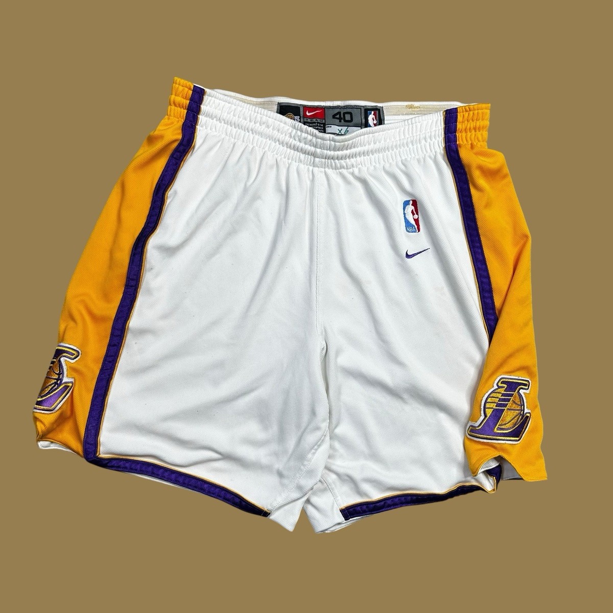 Los Angeles Lakers Vintage Nike Authentic Game Issued Shorts NBA