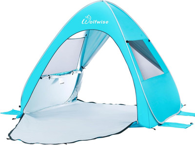 Wolfwise Strandmuschel Pop Up, UPF50+ Sonnenschutz, Tragbar Mit Tragetasche, Sof