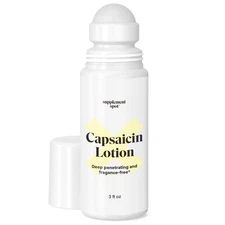 Capsaicin Lotion for Muscle and Joint Pain Relief - Deep Penetrating Roll-On