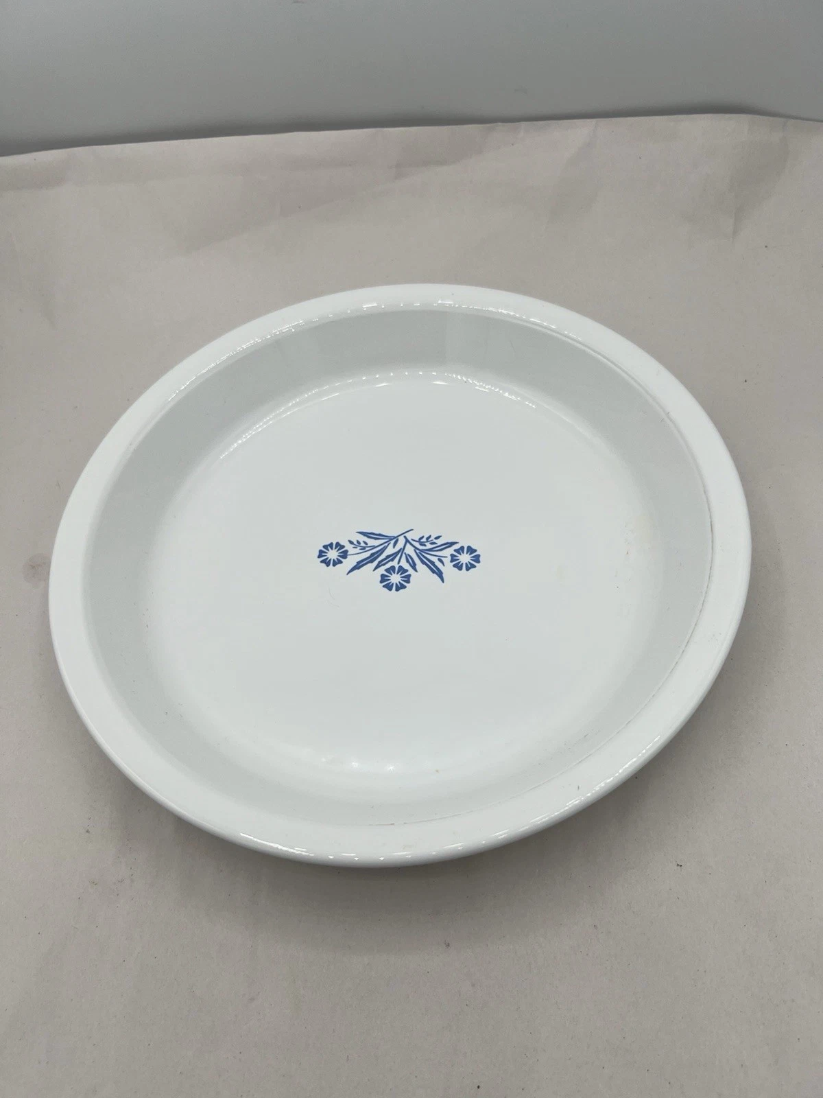 Vintage Corning Ware Blue Cornflower 9.75 in Pie Plate Baking Dish P-309 USA