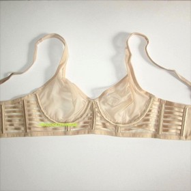 VICTORIAS SECRET 32C/S Luxe Lingerie Unlined Sheer Cage Bra Set High Waist Thong