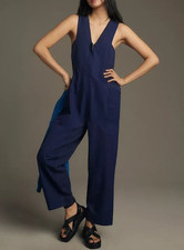 Daily Practice by Anthropologie Zip-Front Jumpsuit One-Piece Cotton XS 280992