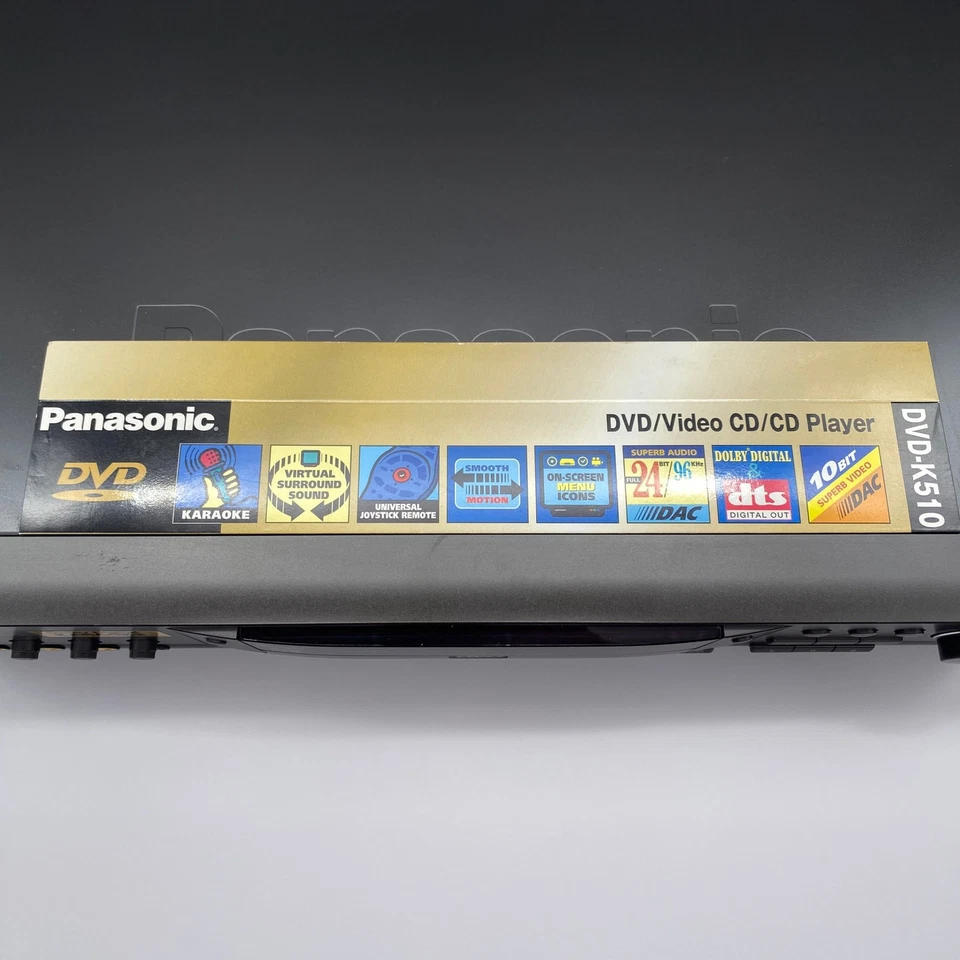 Panasonic DVD-K510 DVD Video CD Player w/ Karaoke Mic Inputs & Remote – Japan - Image 4 of 4