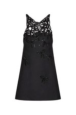 VALENTINO BY ALESSANDRO DE MICHELE EMBROIDERED CREPE COUTURE DRESS 