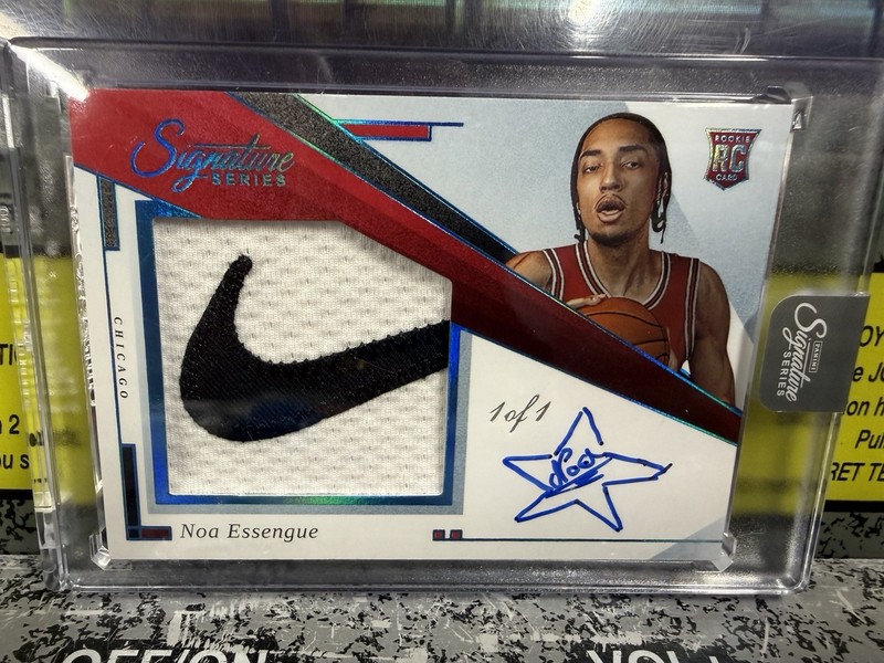 2025 Panini Signature Series Noa Essengue 1/1 Nike Swoosh Doodle Auto Rookie RC
