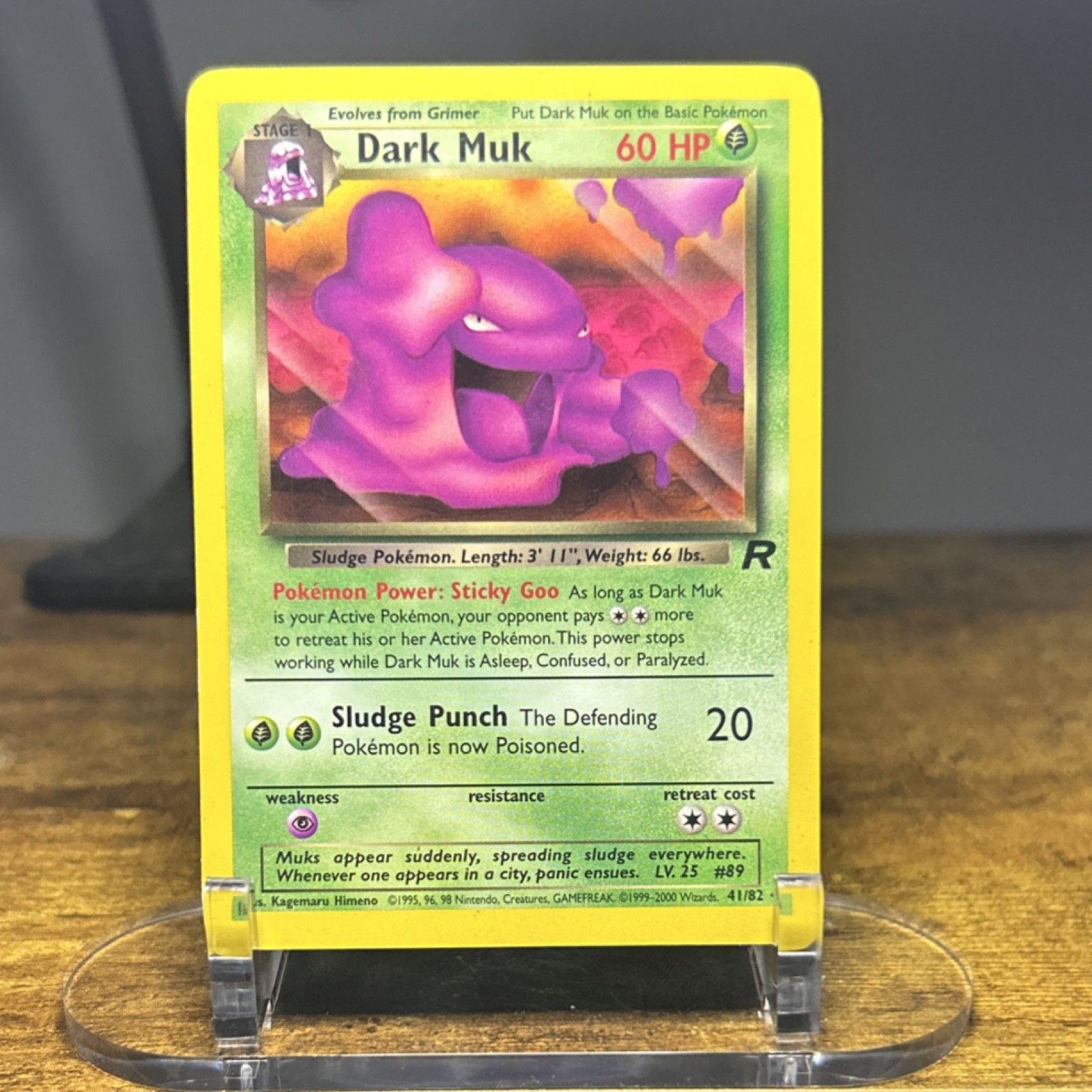 [NM] 2000 Pokemon Team Rocket Dark Muk 1st Edition #41/82 Uncommon