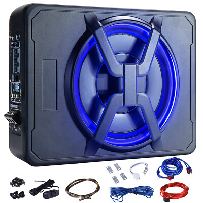 10'' 800W Subwoofer Eingebauter Verstärker Y-stil Auto Bassbox Lautsprecher Bass