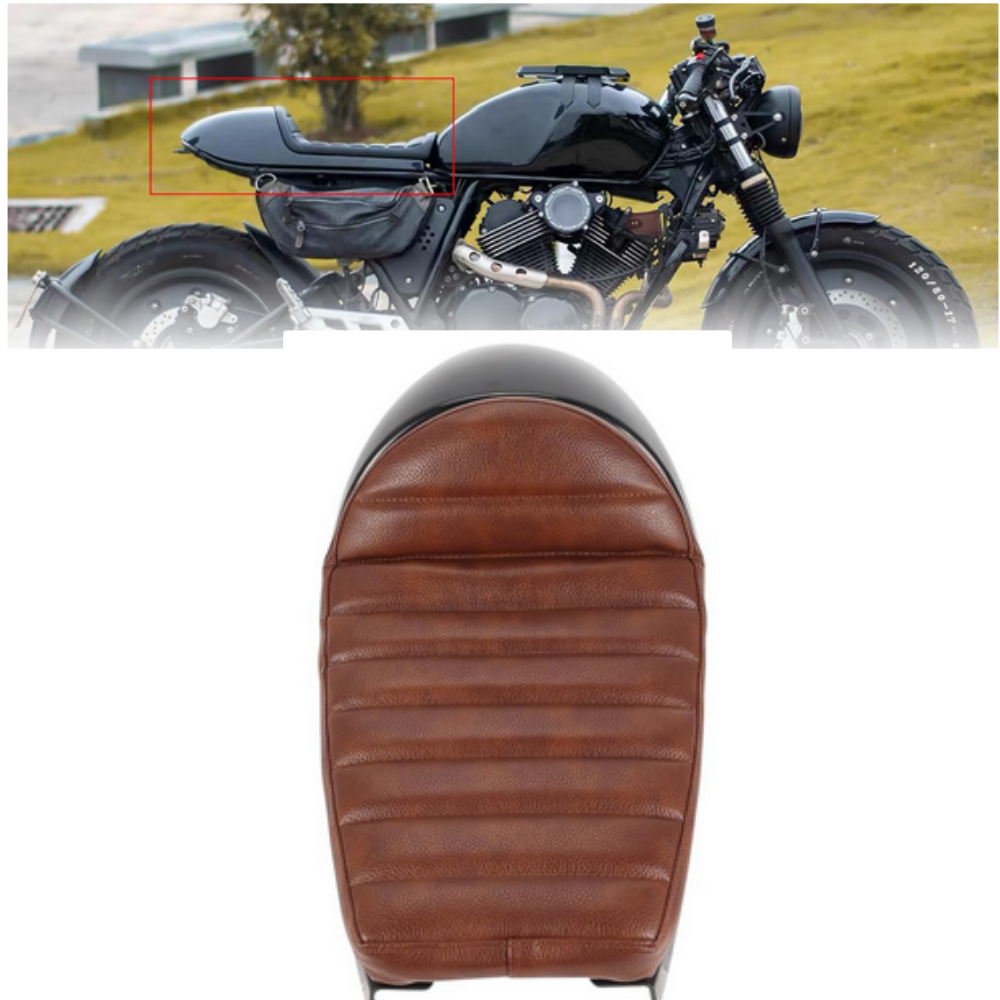 Brown Universal Cafe Racer Seat Retro Seat Pan Vintage