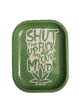 Sparkys Rolling Tray 7'' x 5,5'' klein SCHLIESSE DIE F**K UP UND ÖFFNE DEINEN GEIST