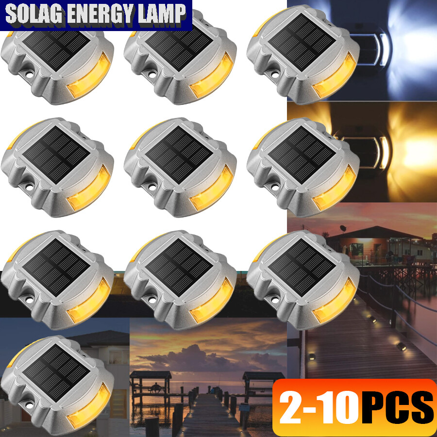 6-LED Solar Pathway Lights for Driveway Deck Steps IP67 Waterproof US