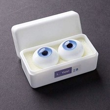 2 Pairs of Antina's 28mm Light Violet Full Round Glass Doll Eyes