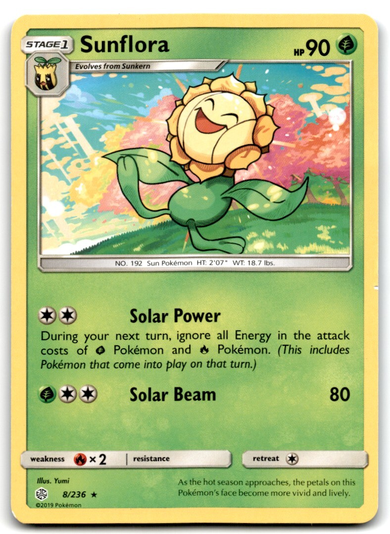 2019 Sun & Moon - Cosmic Eclipse Sunflora Stage 1/Rare #8