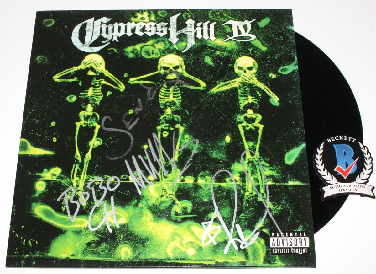 Cypress Hill & Muggs レコード 4枚セット CYPRESS HILL GROUP SIGNED 'IV' 4th ALBUM VINYL RECORD BECKETT COA