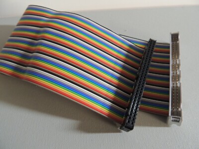 1 ft 60-Pin (2x30) Male to Female 2.54mm-Pitch IDC Flat Ribbon Cable