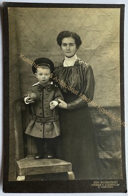 orig. KAB photo picture old photograph around 1900 Mügeln Dresden rosary mother child