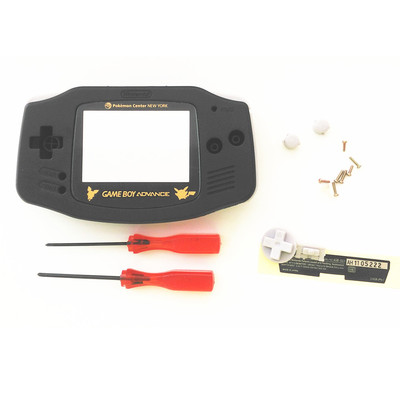 Black Picachu Pokemen Housing Shell Case for Nintendo Game boy Advance GBA 