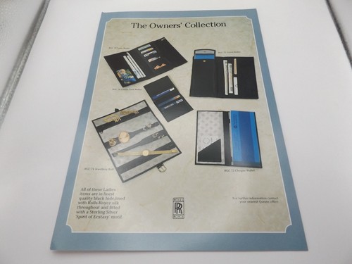 ROLLS ROYCE BENTLEY OWNERS COLLECTION FOLDER WITH INSERTS & ORDER FORM - Picture 8 of 9
