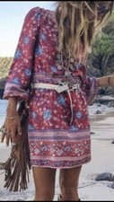 BNWOT Spell And The Gypsy Folktown Playdress Wine Medium Rare Vintage Original