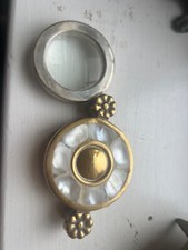 Vintage Mother Of Pearl Folding Magnifying Glass Eye Loupe Mother of pearl