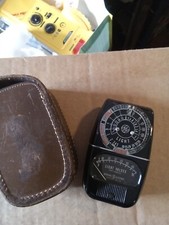 Vintage GE Light Exposure Meter w/ Leather Case Model 8DW58Y4, Works