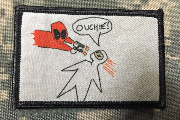 morale patch Ouch Pouch first aid funny 2x3 hook & loop backing