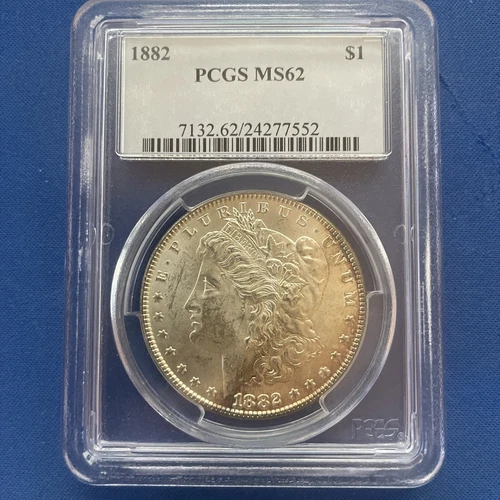 1882 Morgan Silver $1 Dollar Coin PCGS MS 62