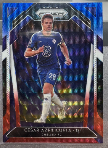 2020 Prizm Premier League #212 Cesar Azpilicueta Red White Blue Chelsea FC - Picture 3 of 3