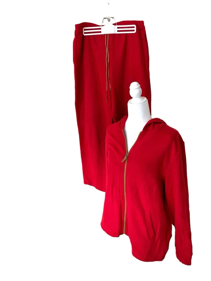 Pacer / Карен Скотт красный свитер бегун толстовка с капюшоном брюки локоть нашивки винтажный 3C - Изображение 4 из 4