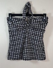 Old Navy Women's Tankini SMALL Black White Geometrical Beach Resort