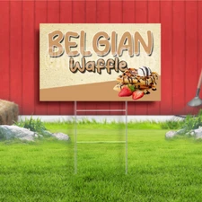 Belgian Waffle Coroplast Sign Plastic Indoor Outdoor Yard Sign