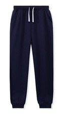 Kids Boys Joggers Jogging Pants Casual PE School Trouser Tracksuit Bottom Fleece