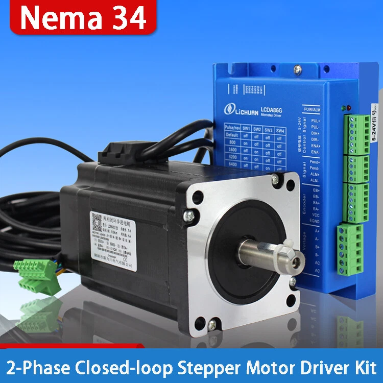 Nema34 Closed-loop Stepper Motor 3.5Nm~12Nm Hybrid Servo Driver Kit +  LCDA86G | eBay