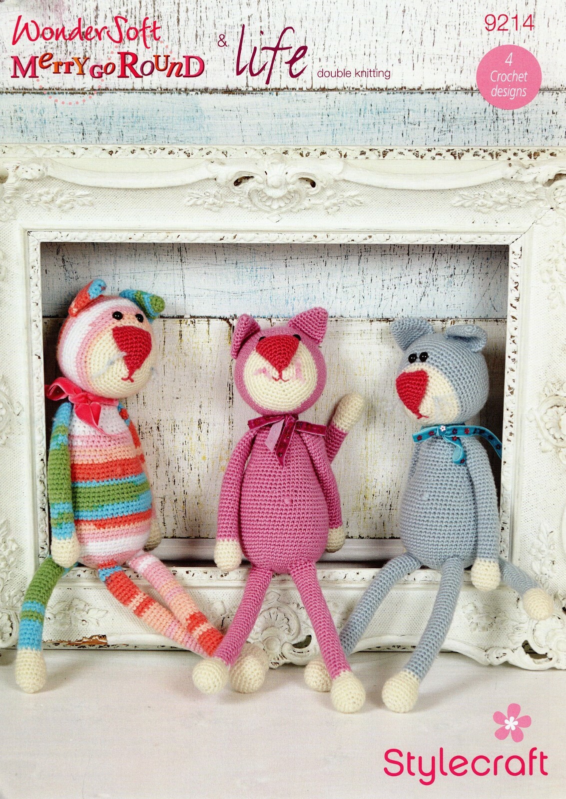 Stylecraft 9214 Crochet Kitten Pattern - Double Knitting DK Cats