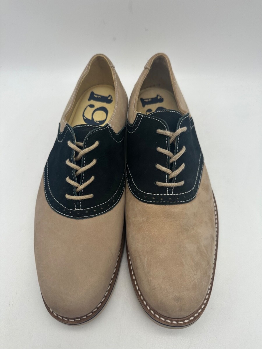 NEW Nordstrom 1901 Oxfords M23109 Black/Tan Suede Leather  display picture 2