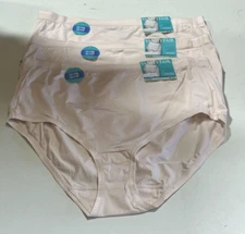 3 Vanity Fair Comfort Where it Counts Briefs 13163 Sheer Quartz Size 8 XL NWT
