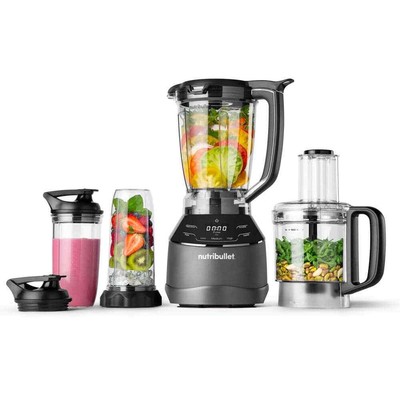 64 oz Triple Prep 3-Speed Blender with 7-Cup Food Processor, Gray