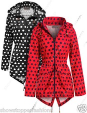 New Rain Mac Womens Parka Mermaid Line Solid Raincoat Size 8 10 12 14