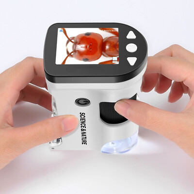 800X Handheld Digital Electronic Microscope Magnifier Professional Kids Biology 