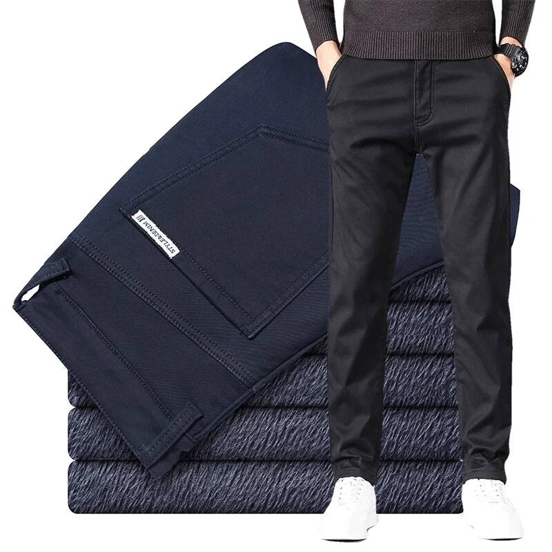 2021 Nuevos Pantalones Jeans Gruesos Para Hombres De Invierno C lidas Moderno