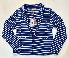 NWT Andree by Unit Blazer Size M Blue And White Stripe
