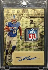D'ANDRE SWIFT 1/1 NFL Shield Rookie Auto 2020 Spectra Gold Vinyl Prizm SSP RPA