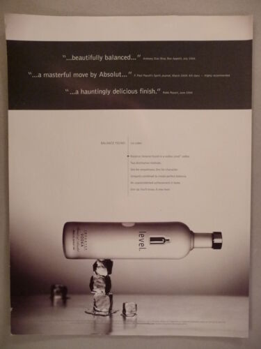 Level Vodka PRINT AD - 2004 ~~ Spirit of Absolut - Picture 1 of 1